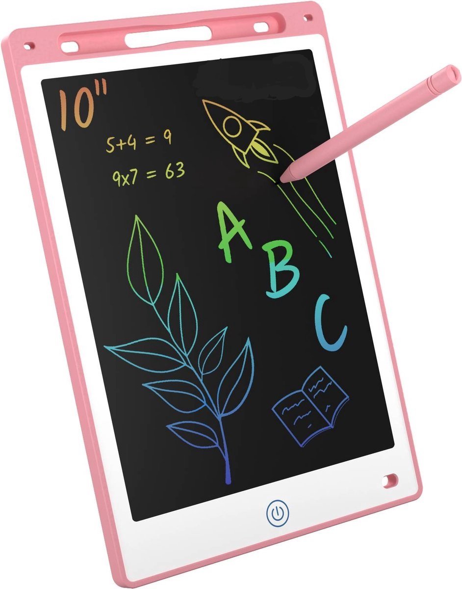 Tekentablet - Roze - 10 inch - kleurenscherm - kindertablet roze - Speelgoed