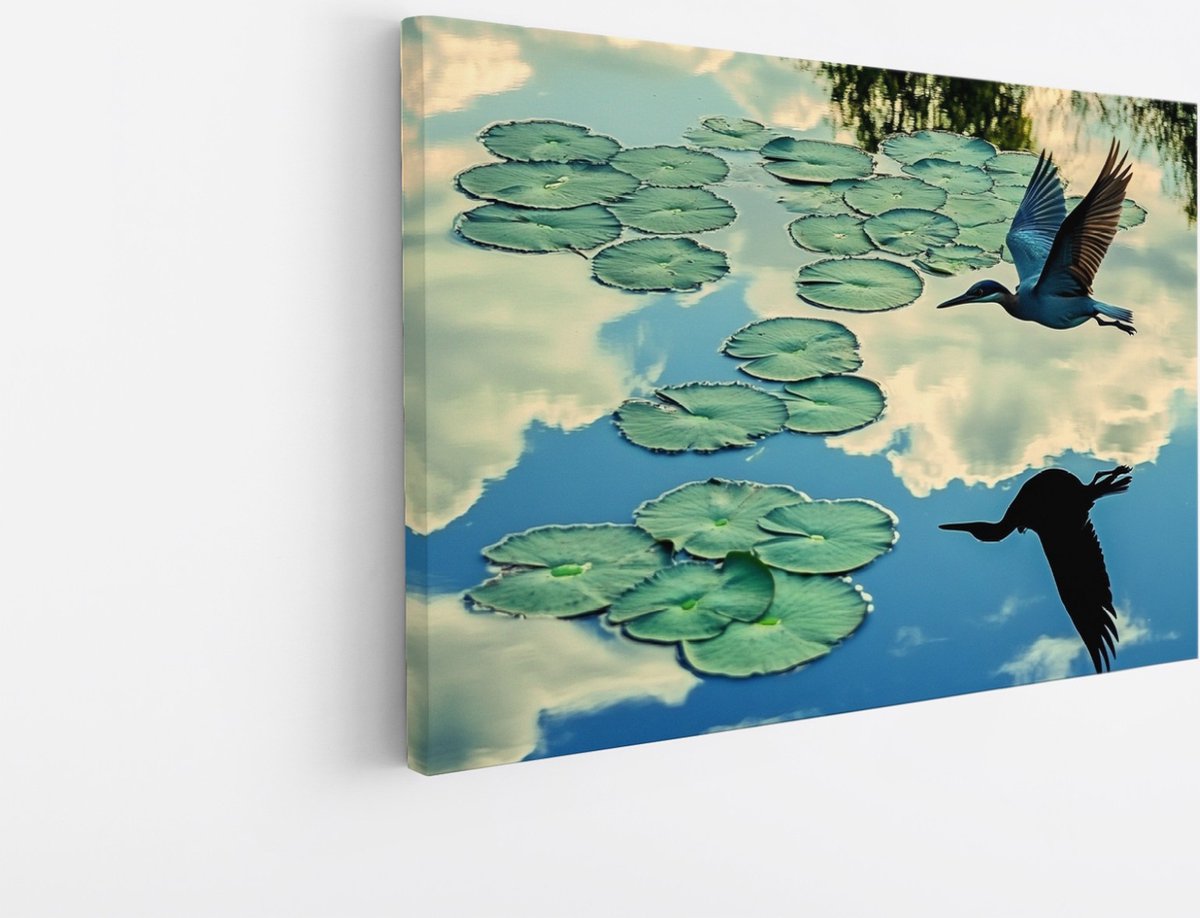 Saammp Canvas Schilderij - Vogel - Nederland - Dieren - Natuur - 45x30 - Foto op canvas - Wanddecoratie - muurdecoratie Woonkamer - Slaapkamer decoratie - Canvas Print Multicolor