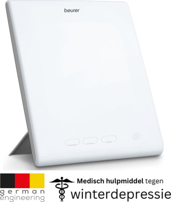 Beurer TL 45 Perfect Day Lichttherapielamp - Daglichtlamp - 3 Kleurtemperaturen instelbaar - Compact: 25 x 20 cm - Eenvoudig mee te nemen - LED - 10000 Lux (op 20 cm) - UV-vrij - 25 Watt - Incl. netadapter - Medisch gecertificeerd - 3 Jaar garantie