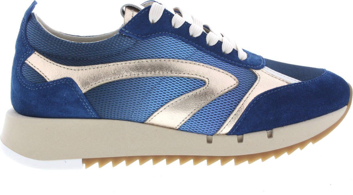 Dames Sneakers Piedi Nudi Vaya 01.13 Blue Gold Blauw - Maat 38