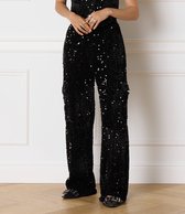 Pantalon de département Refined Pantalon cargo tricoté coupe large Yuma R2411167610 999 Noir Taille Femme - S