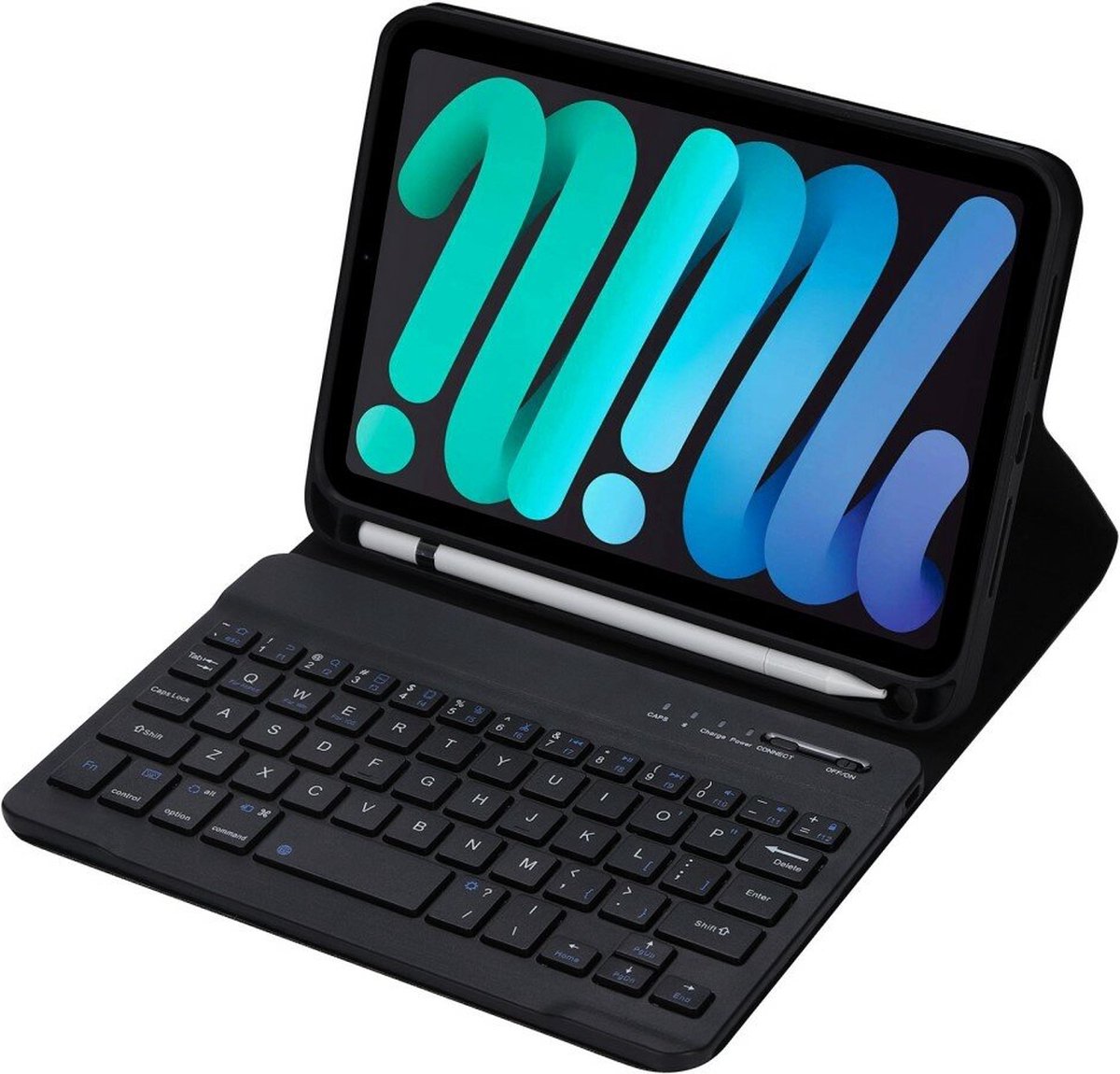 Beschermhoes voor iPad Mini (2021/2024) met Bluetooth Toetsenbord - Zwart