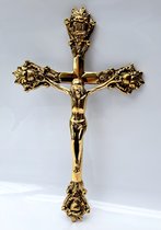 Denza - Seigneur Jésus-Christ sur la croix - matière laiton et longueur 32 cm