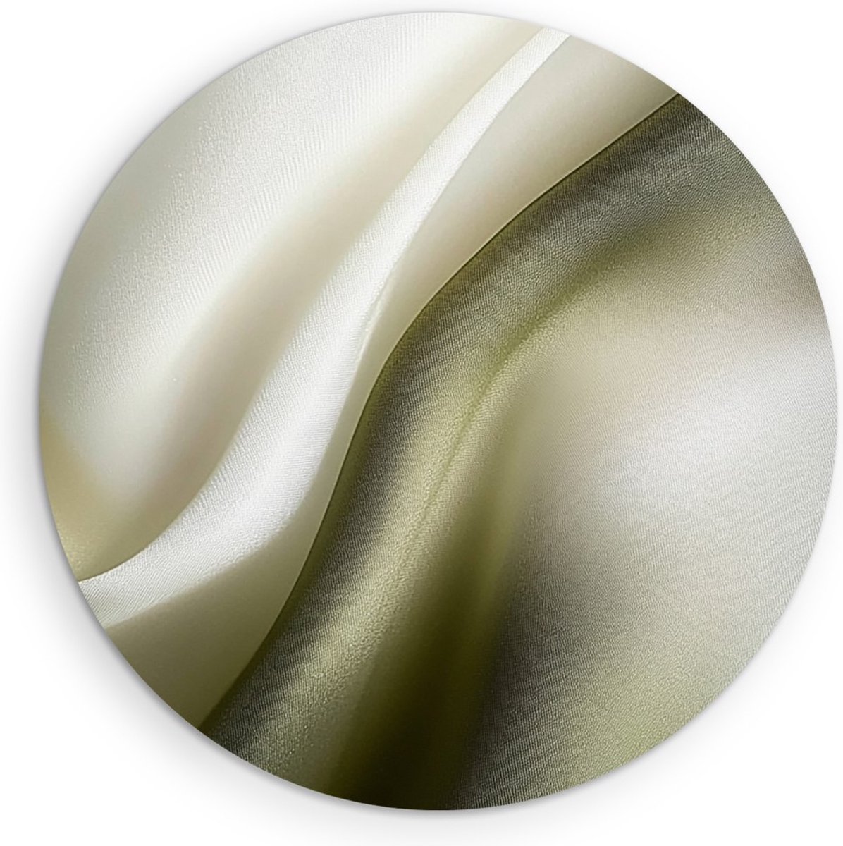 Saammp Muurcirkel Hout - Zacht groen - Abstract - Ø 30 - Wandcirkel - Wanddecoratie Cirkel