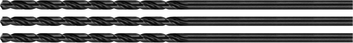 Set van 3 metaalboren (HSS, 6.0x200 mm)