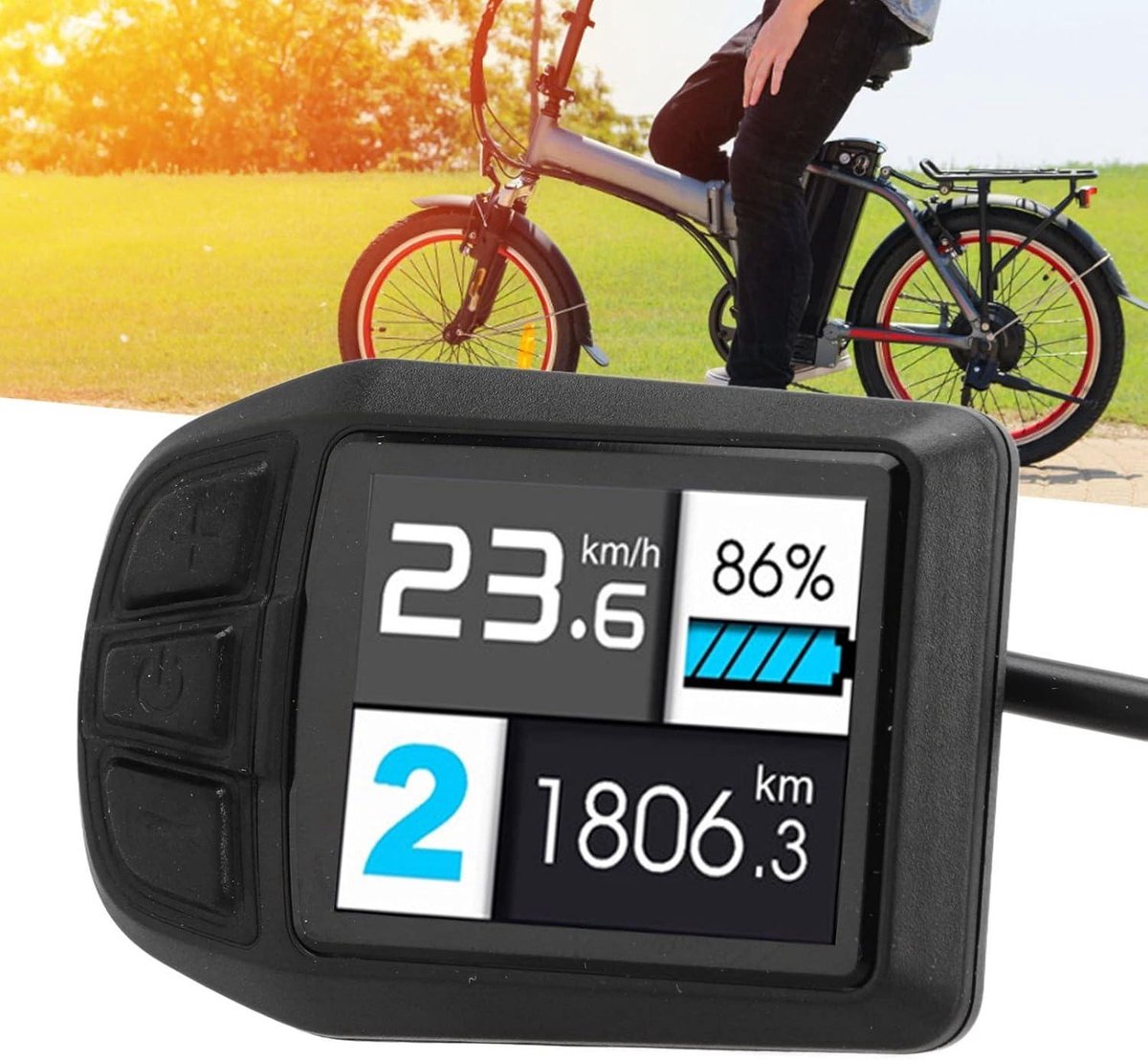 Elektrische Fiets Display, Elektrische Fiets Display TFT UKC3 ABS Elektrische Fiets Lithium Ondersteunde Conversie Accessoires Elektrische Fiets Conversie Kit Elektrische Fiets Meter Bedieningspaneel