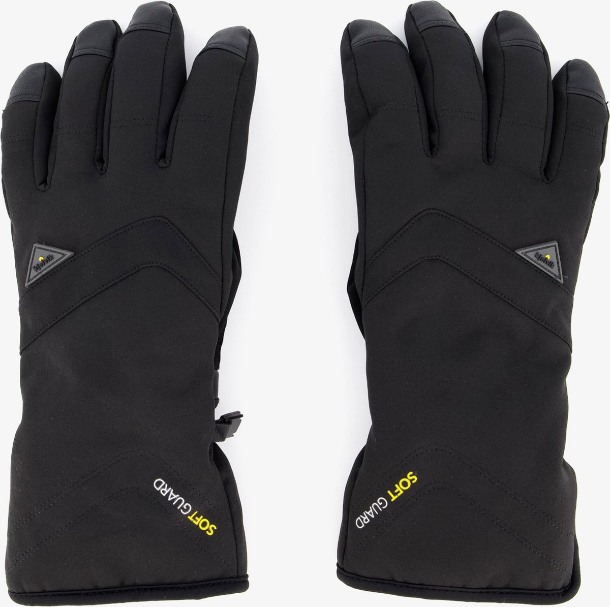 Kjelvik dames softshell skihandschoenen zwart - Maat L