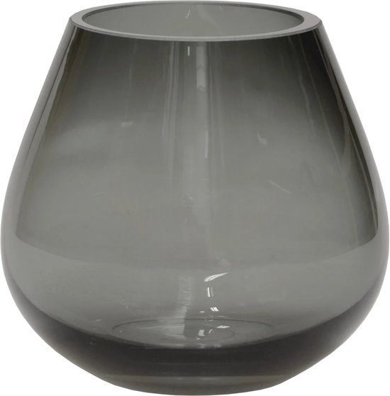 Waxinelichthouder Tasman | XS | Klein Vaasje | Grey - Grijs | Mondgeblazen glas | Ø12,5 x H11,5 cm