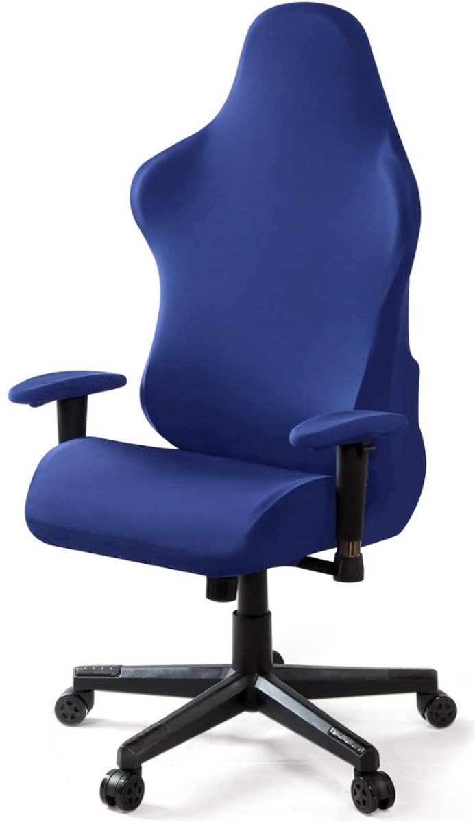 Rekbare gamingstoelhoezen, afneembaar, wasbare stoelhoes voor computerstoel, stoel, stoel, draaistoel, DX Racing, gamning-stoel (geen stoel), blauw