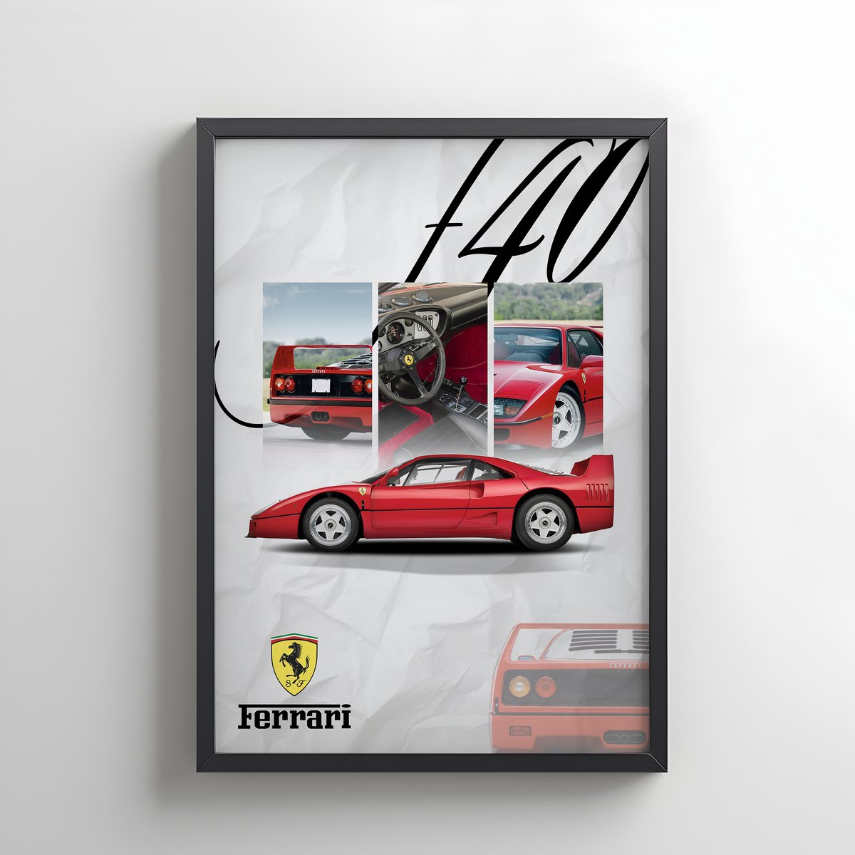 Ferrari F40 poster A3