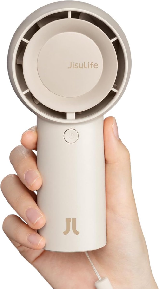 Draagbare Mini Handventilator met 4000 mAh Batterij – USB-oplaadbare Persoonlijke Ventilator met 5 Snelheden voor Reizen en Buitenshuis
