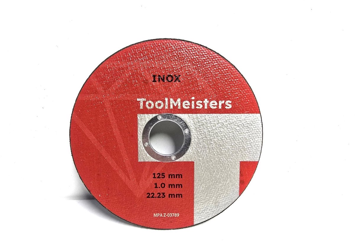 ToolMeisters - Doorslijpschijf Inox | 125mm x 1mm x 22.23mm | 10 st.