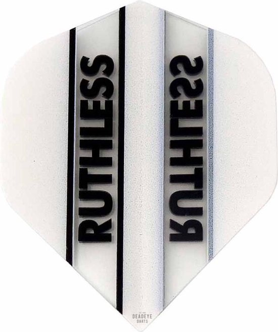 Thumbnail van een extra afbeelding van het spel ABC Darts Flights - Ruthless Classic Wit - 10 sets (30 st.) Dart Flights