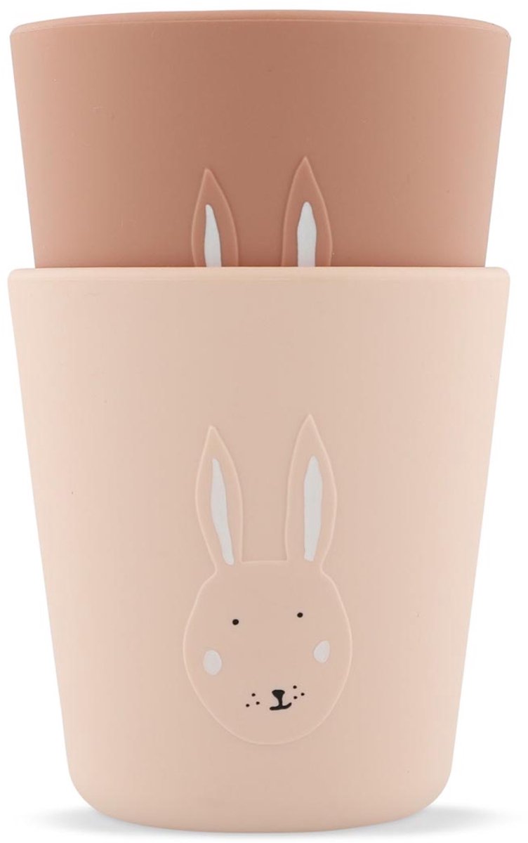 Goedkoopste Trixie Siliconen Beker 2-pack Mrs. Rabbit - Perfect voor Kleine Handjes - Voor Jongens en Meisjes - 100 Food Grade Silicone - Vaatwas & Microgolf bestendig