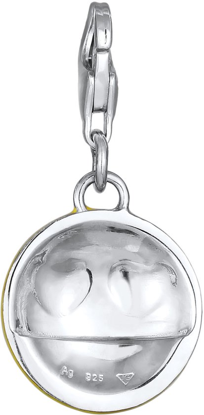 Charm femme Elli Emoji Face souriant coeur argent sterling 925