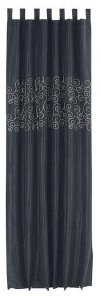 2LIF Florence plooiband gordijn zwart 140x245cm