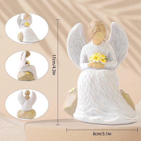 Beeldje beschermengel herinnering in geschenkdoos