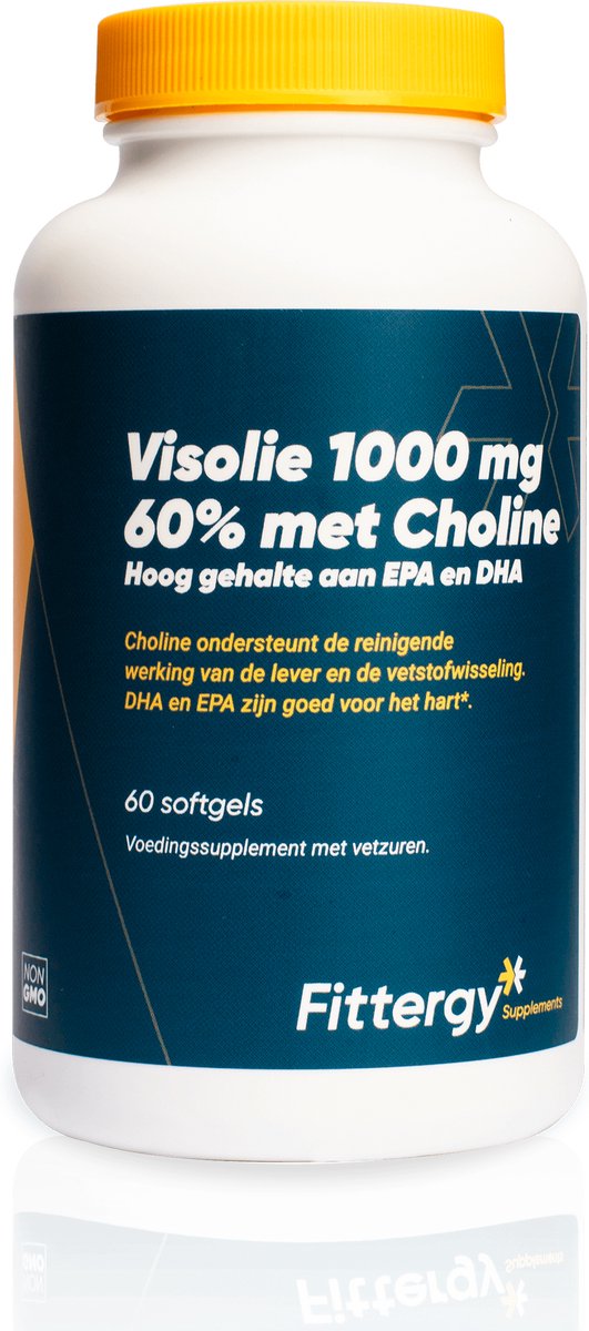Bol.com Fittergy Supplements Visolie 1000mg 60% Met Choline - 60 softgels aanbieding