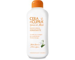 Cera di Cupra - Gocce di Miele - Bagno Idratante met Witte Klaverhoning en Alpenbloemen: uniek, hydraterend bad- en doucheschuim maakt een wat droge huid fluweelzacht. Voor het hele gezin.(fles 700ml).