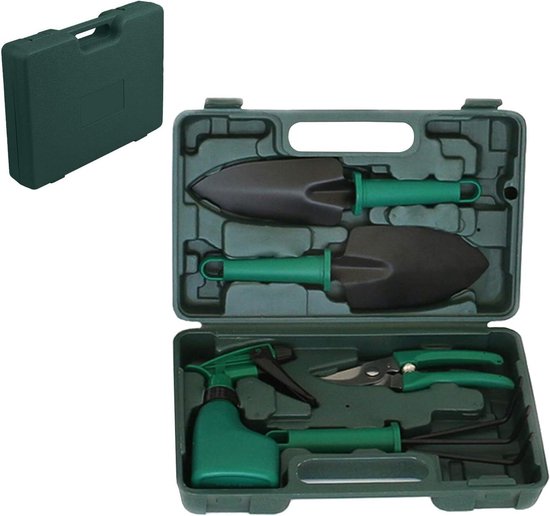 Vixson - Ensemble d'outils de jardin 5 pièces - Truelle de jardin - Râteau de jardin - Sécateur - Ensemble de jardinage - GARDIKIT