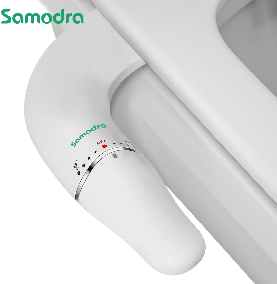 Samodra Ultra Slanke Bidet Bevestiging Voor Wc-Bril-Dubbele Mondstuk, Verstelbare Waterdruk