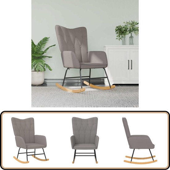 BRILVERDE Schommelstoelen teddystof, relaxstoel borstvoedingsstoel, relaxstoel woonkamerstoel, houten schommelstoel voor woonkamer slaapkamer, comfortabele leesstoel voor kinderkamer, 91 × 89 × 69 cm