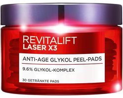 L'Oréal Paris RevitaLift Laser X3 Anti-Age Glycol Peel pads & Huidvernieuwing 30 ml