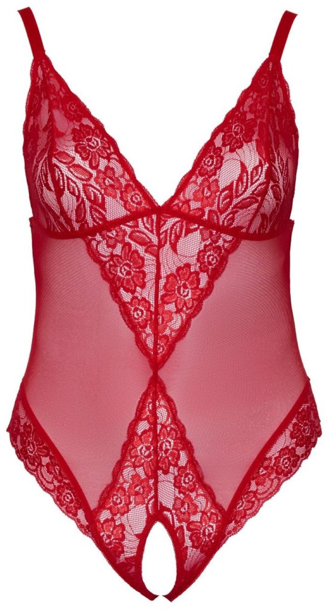 Goedkoopste Body Met Open Kruisje - Rood