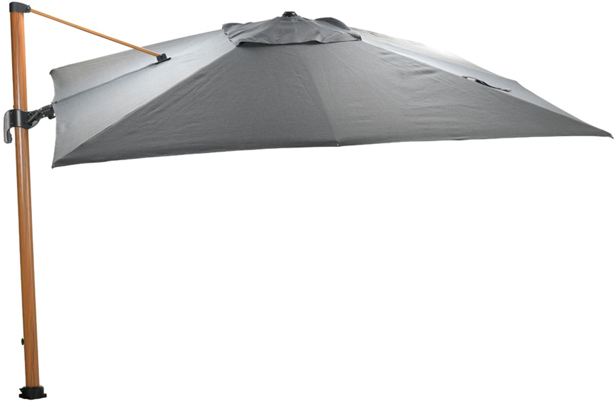 Garden Impressions Hawaii Big Pole II zweefparasol 350x350 teak/royal anthracite – foto 6