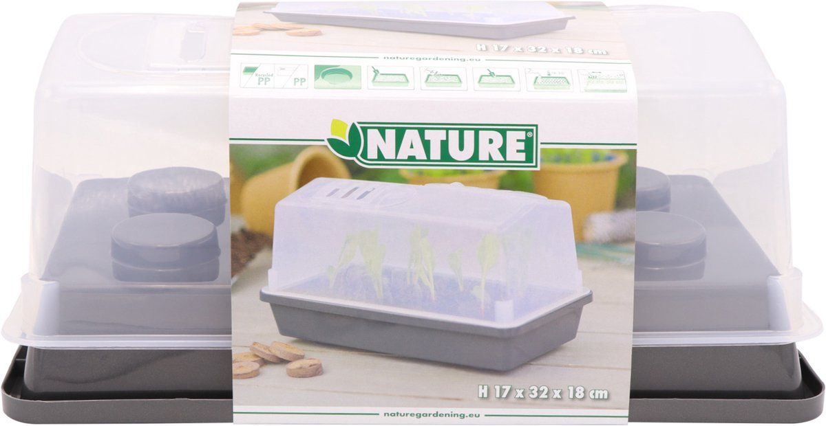 Talen Tools Nature Mini-kweekbak - H17 x 32 x 18cm - Antraciet