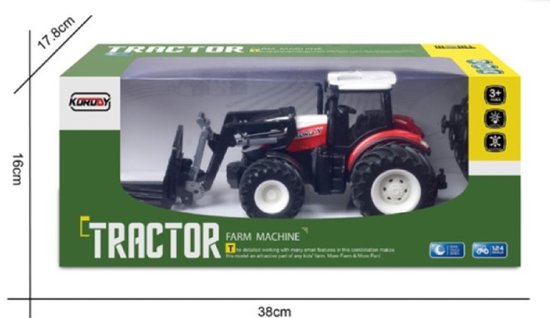 Tracteur télécommandé avec fourche à palette et Liserés larges – Échelle 1:24