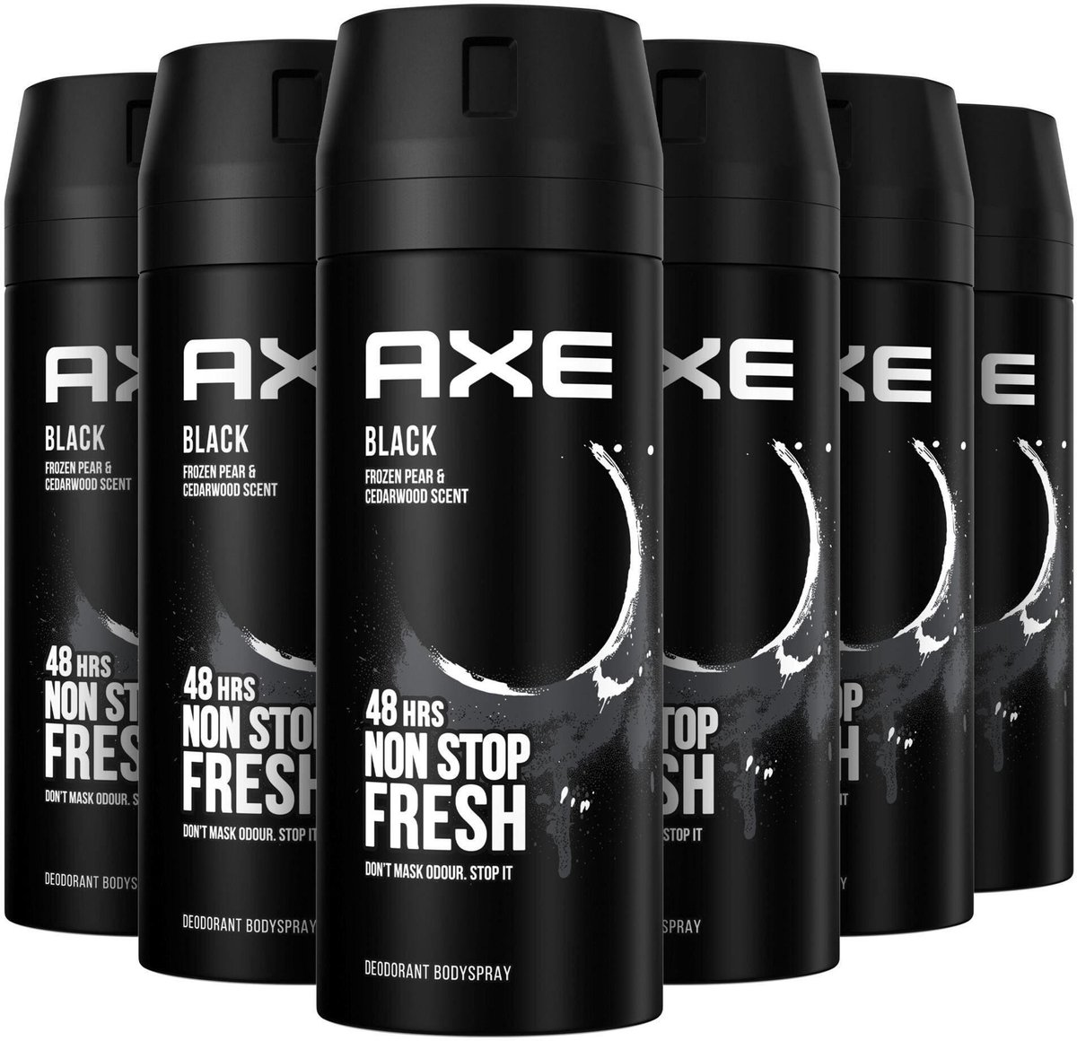 Bol.com Axe Black For Men - 6 x 150 ml - Deodorant Spray - Voordeelverpakking aanbieding