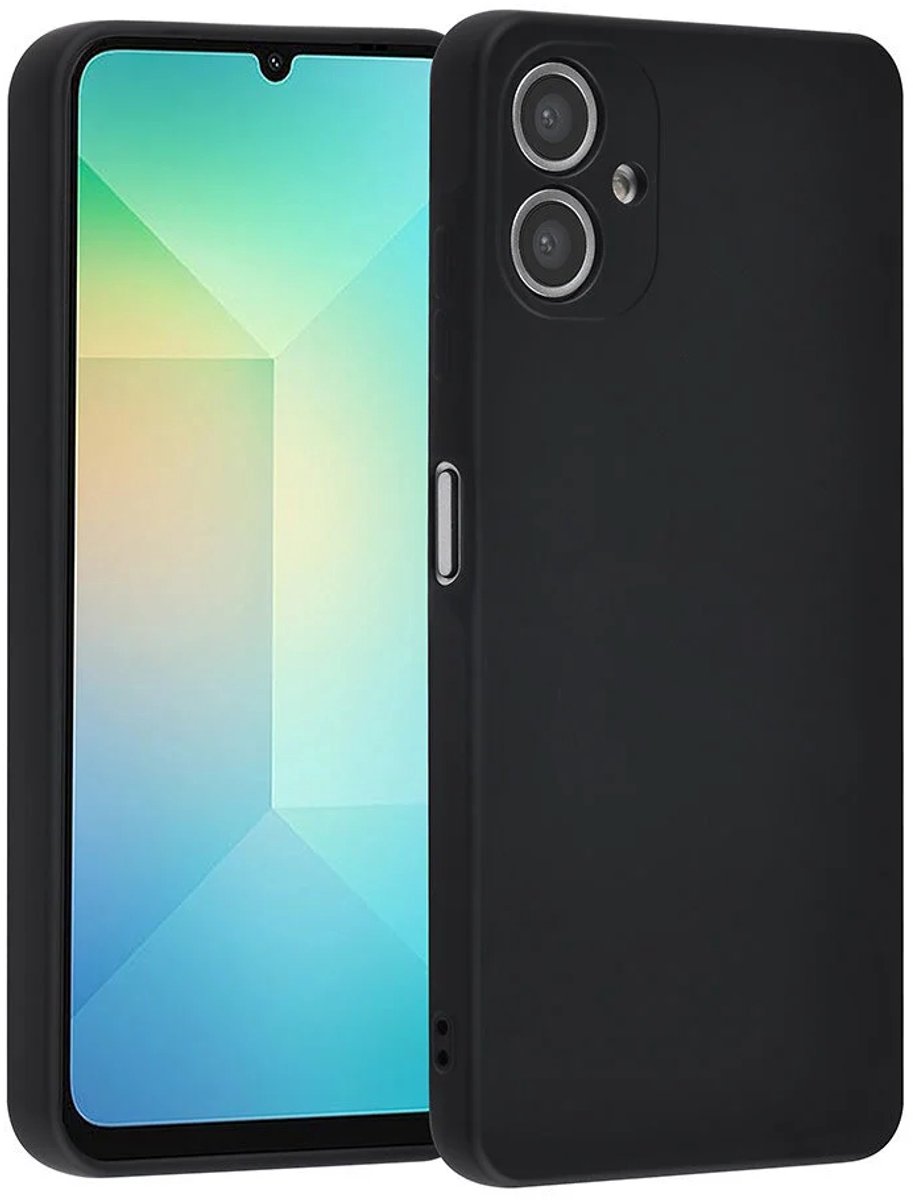 Flexibele achterkant Silicone hoesje Zwart Geschikt voor: Samsung Galaxy A06
