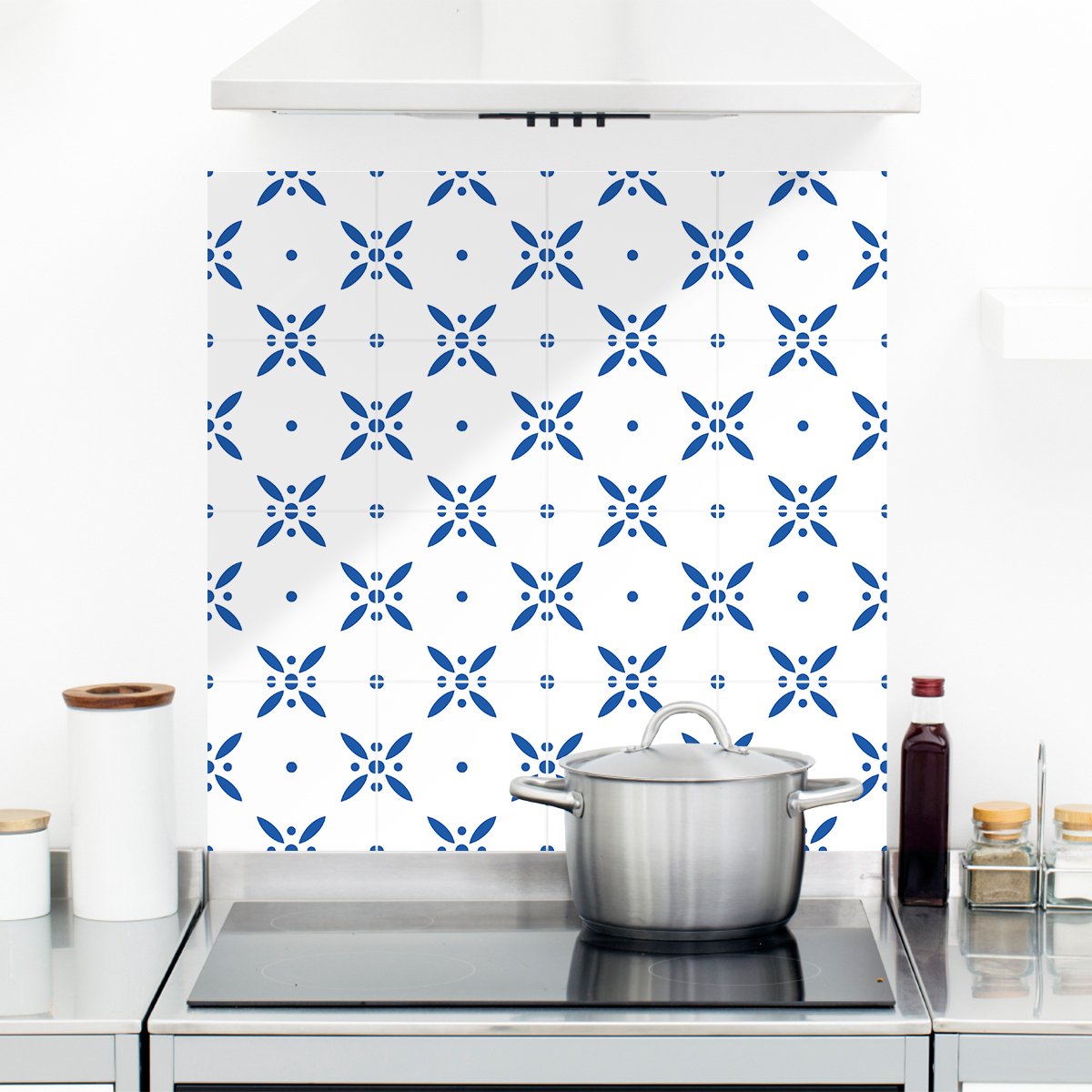 Ambiance Sticker Zelfklevende tegelmuurstickers voor keuken en badkamer - 9 Artino Azulejos tegelstickers - 9 stickers 20x20cm Multi color