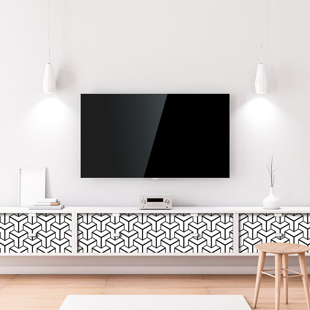 Ambiance Sticker Scandinavische meubelsticker, Hagen-stijl, 60 x 90 cm Multi color