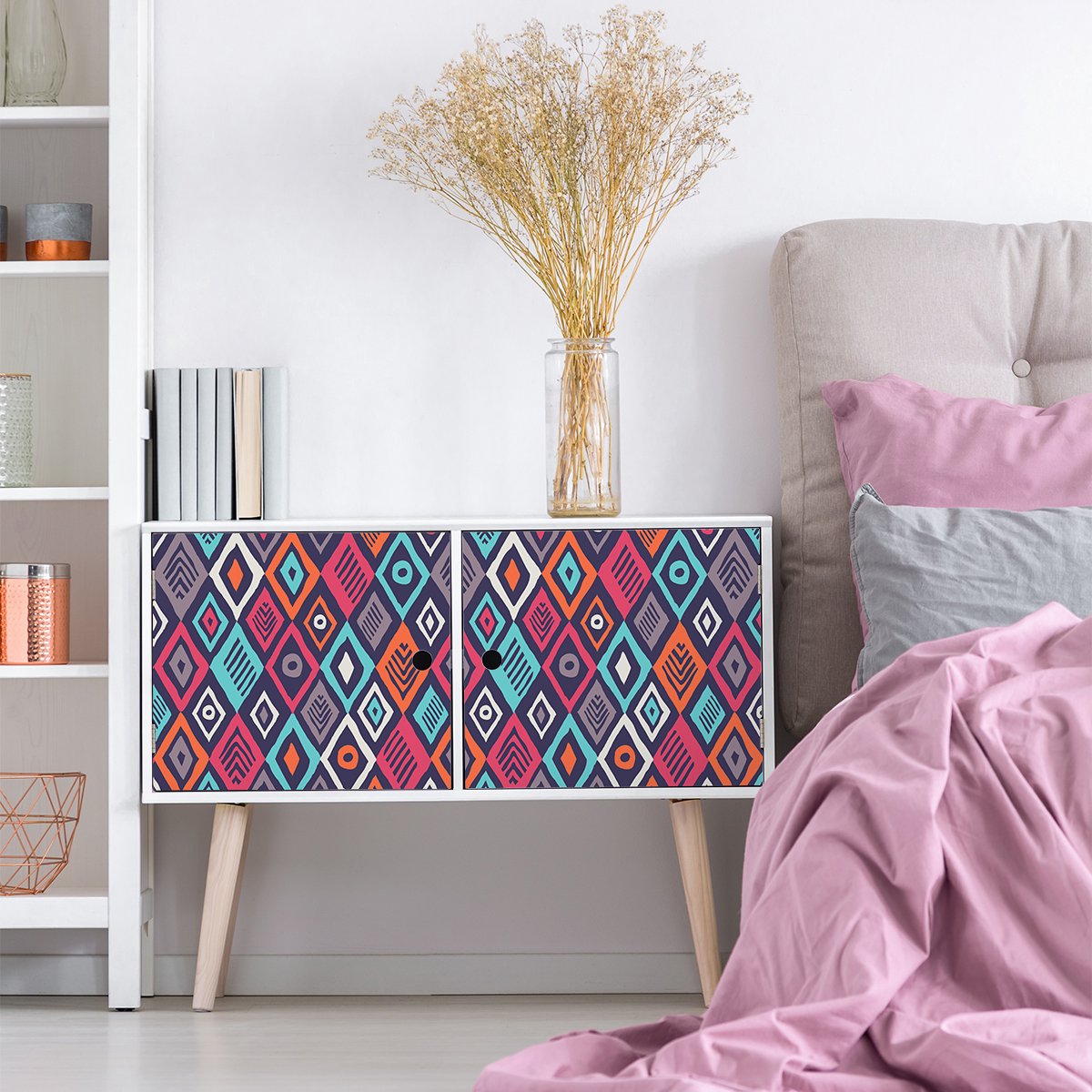 Ambiance Sticker Jibrelq etnische meubelsticker, 40 x 60 cm Multi color