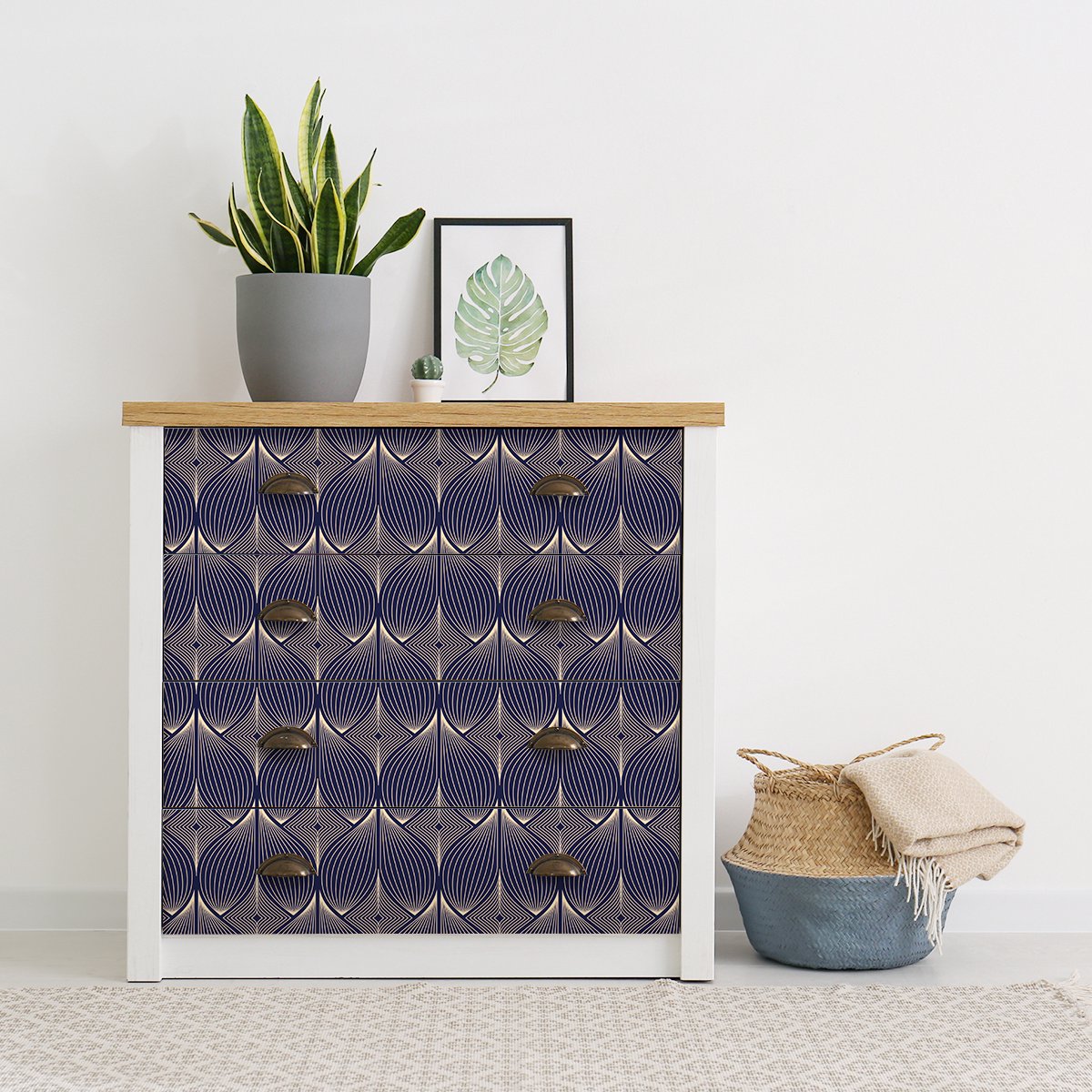 Ambiance Sticker Scandinavische meubelsticker, Driak, 60 x 90 cm Multi color