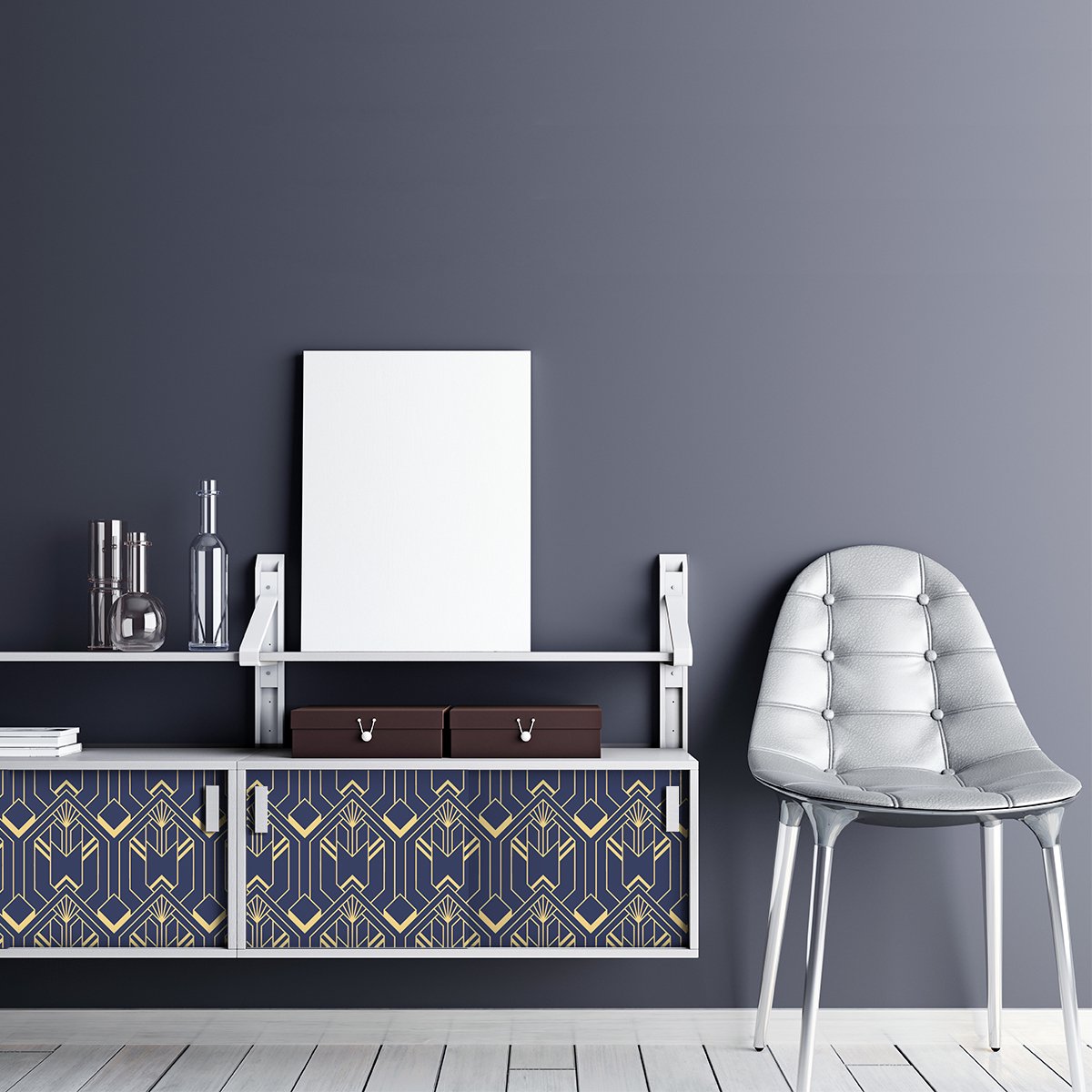 Ambiance Sticker Hirolf Scandinavische meubelsticker, 60 x 90 cm Multi color