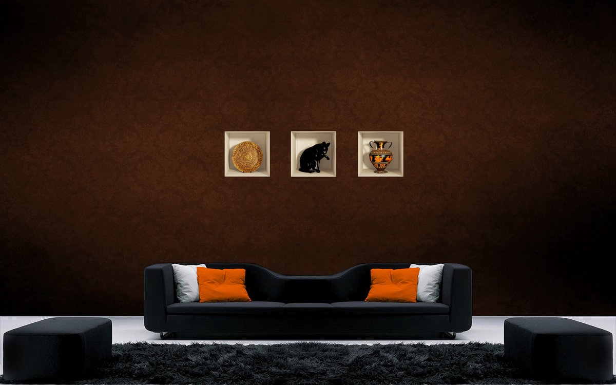 Ambiance Sticker Kerststicker met 3D-effect, 30 x 90 cm Multi color