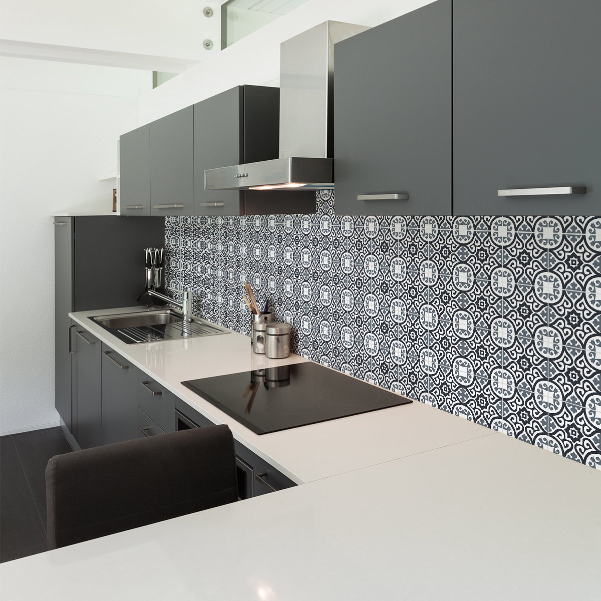 Ambiance Sticker Zelfklevende muurtegelstickers voor keuken en badkamer - 60 AZULEJOS LISANDRA tegelstickers - 60 stickers 20x20cm Multi color