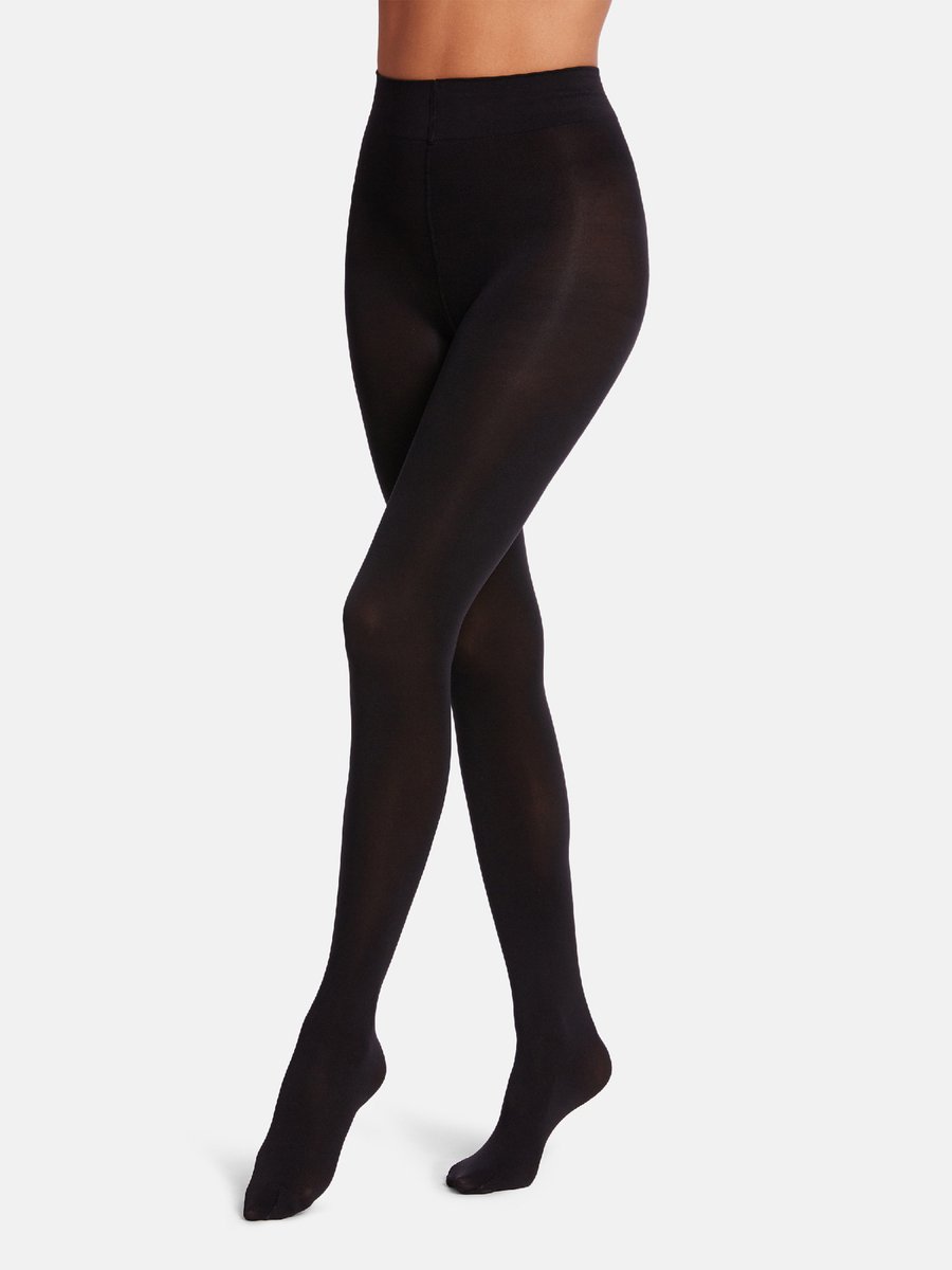 WOLFORD Velvet Deluxe 66 Beenmode Dames - Zwart - Maat M
