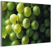 Aluminium schilderij 180x120 cm - Wanddecoratie metaal - Druiven - Tros - Groen - Metalen muurdecoratie woonkamer - Decoratie industrieel - Foto op dibond - Industriële accessoires slaapkamer