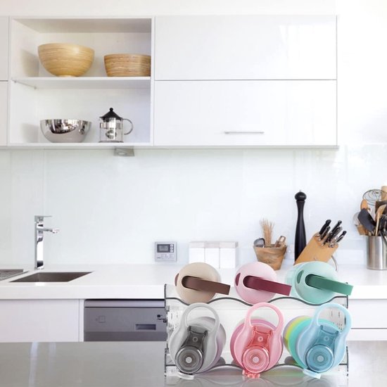 Flessenrek, koelkast, flessen, organizer, wijnrek, stapelbaar, blikrek, transparante flessenhouder, koelkast voor rietbeker, drinkfles, waterfles, sport (6 flessen) — afbeelding 3