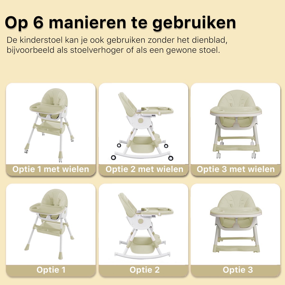 Phreeze Kinderstoel - Inklapbaar - Beige thumbnail 3