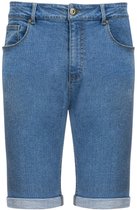 Milanoro - Uitverkoop: stijlvolle, comfortabele jeansshort voor heren - Lichtblauw - XL
