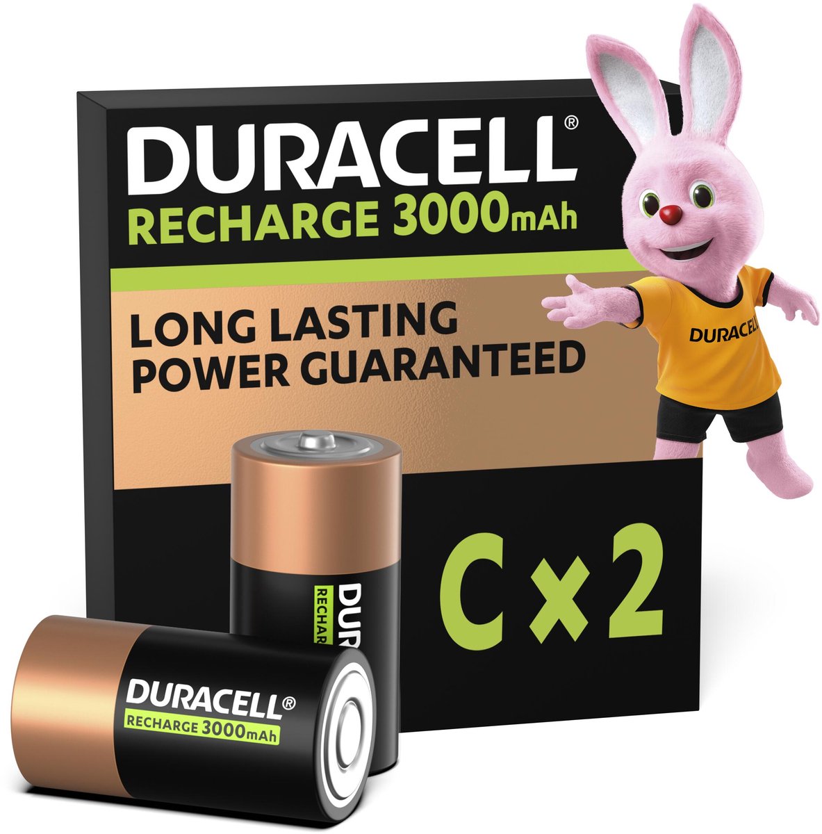 Duracell Rechargeable C 3000mAh batterijen, verpakking van 2