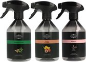 Set de 3 vaporisateurs d'intérieur Scentchips Patchouli & Oudh + Freesia & Lychee + Belle Vie - Vaporisateur d'ambiance - Parfum d'ambiance - Spray d'ambiance - Spray parfumé - Set de 3 - 500 ml