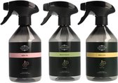 Scentchips Belle Vie + Black Vetyver + Miss Coco Interieurspray Set - Roomspray – Huisparfum – Huisspray – Geurspray – Set van 3 - 500ML
