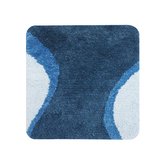 Dutch House Bidetmat Metz - Bidetmat 60x60 - Blauw - Antislip - Badmatten - Anti Slip Douchemat - Badkamer Mat - Snel Absorberend - Snel Drogende Badmat - Bidetmat - WC mat - Toiletmat voor hangend toilet