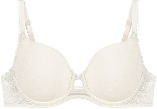 Off-white beugel-bh met kanten details en voorgevormde cups.